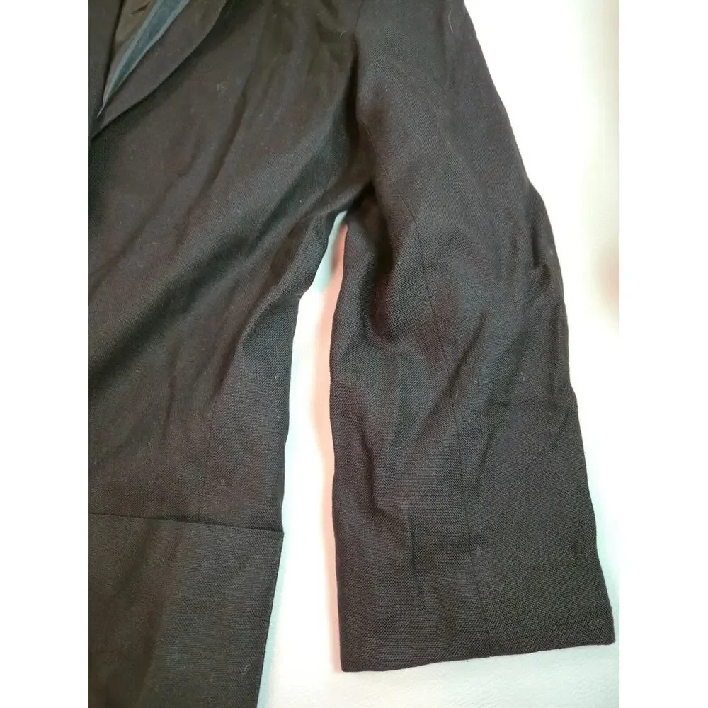 Christian Dior Womens Blazer Suit Jacket Size 10 Black Vintage Single Button
